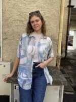 Vintage Hemd mit auffälligem Muster im extravaganten Retro-Stil