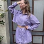 Upcycelt Vintage-Set – Gekürztes Oberteil & Rock