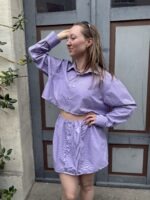 Upcycelt Vintage-Set – Gekürztes Oberteil & Rock