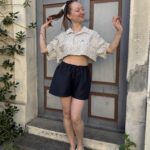 Damen Shorts in Midnight Blue mit elastischem Bund und lockerem Schnitt